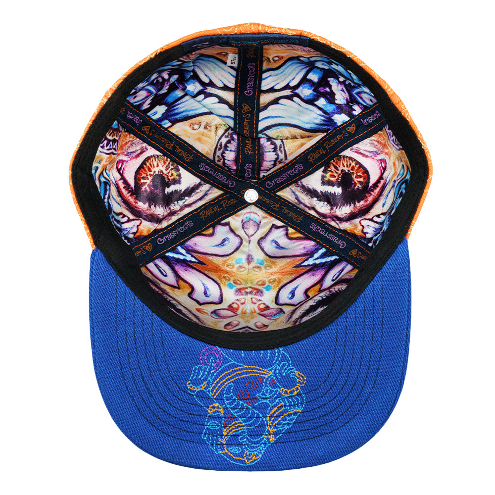 Randal Roberts Great Wave Orange Fitted Hat