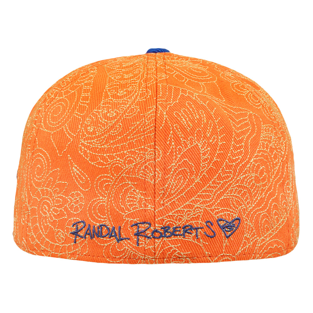 Randal Roberts Great Wave Orange Fitted Hat