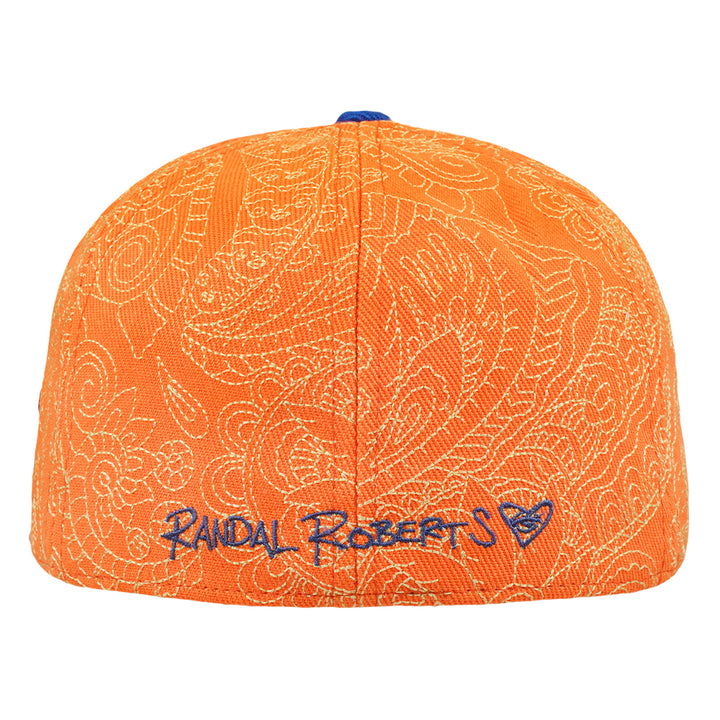 Randal Roberts Great Wave Orange Fitted Hat