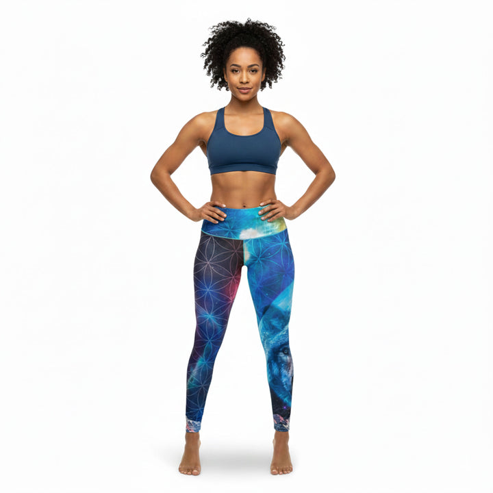 Colorado Threads Wolf Navy Leggings