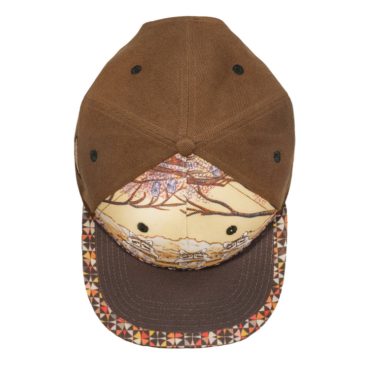 Foraged Pigment Raccoon Band Brown Snapback Hat