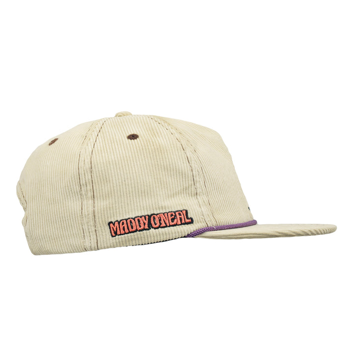 Maddy O'Neal Creatures Of My Mind Cream Corduroy Unstructured Snapback Hat