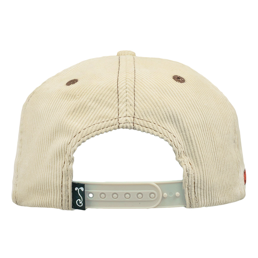 Maddy O'Neal Creatures Of My Mind Cream Corduroy Unstructured Snapback Hat