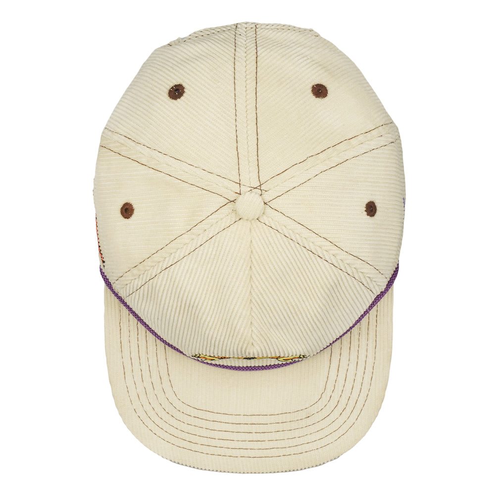 Maddy O'Neal Creatures Of My Mind Cream Corduroy Unstructured Snapback Hat