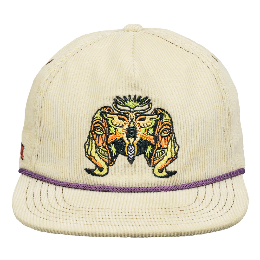 Maddy O'Neal Creatures Of My Mind Cream Corduroy Unstructured Snapback Hat