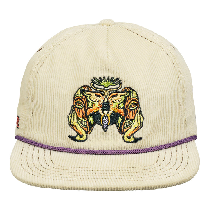 Maddy O'Neal Creatures Of My Mind Cream Corduroy Unstructured Snapback Hat