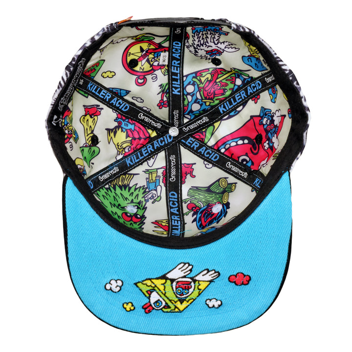 Killer Acid Get Lost Blue Tie-Dye Snapback Hat