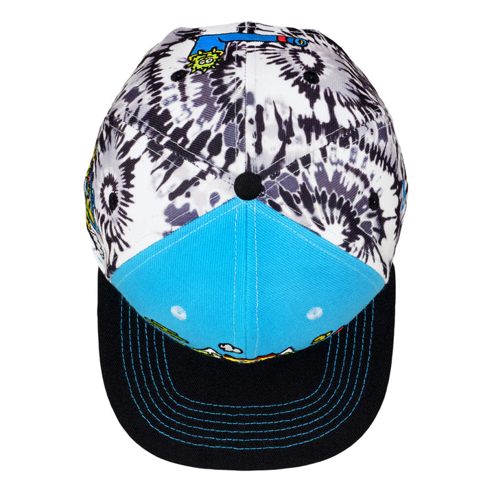 Killer Acid Get Lost Blue Tie-Dye Snapback Hat