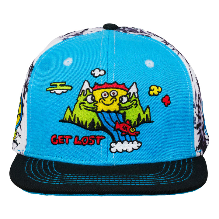 Killer Acid Get Lost Blue Tie-Dye Snapback Hat