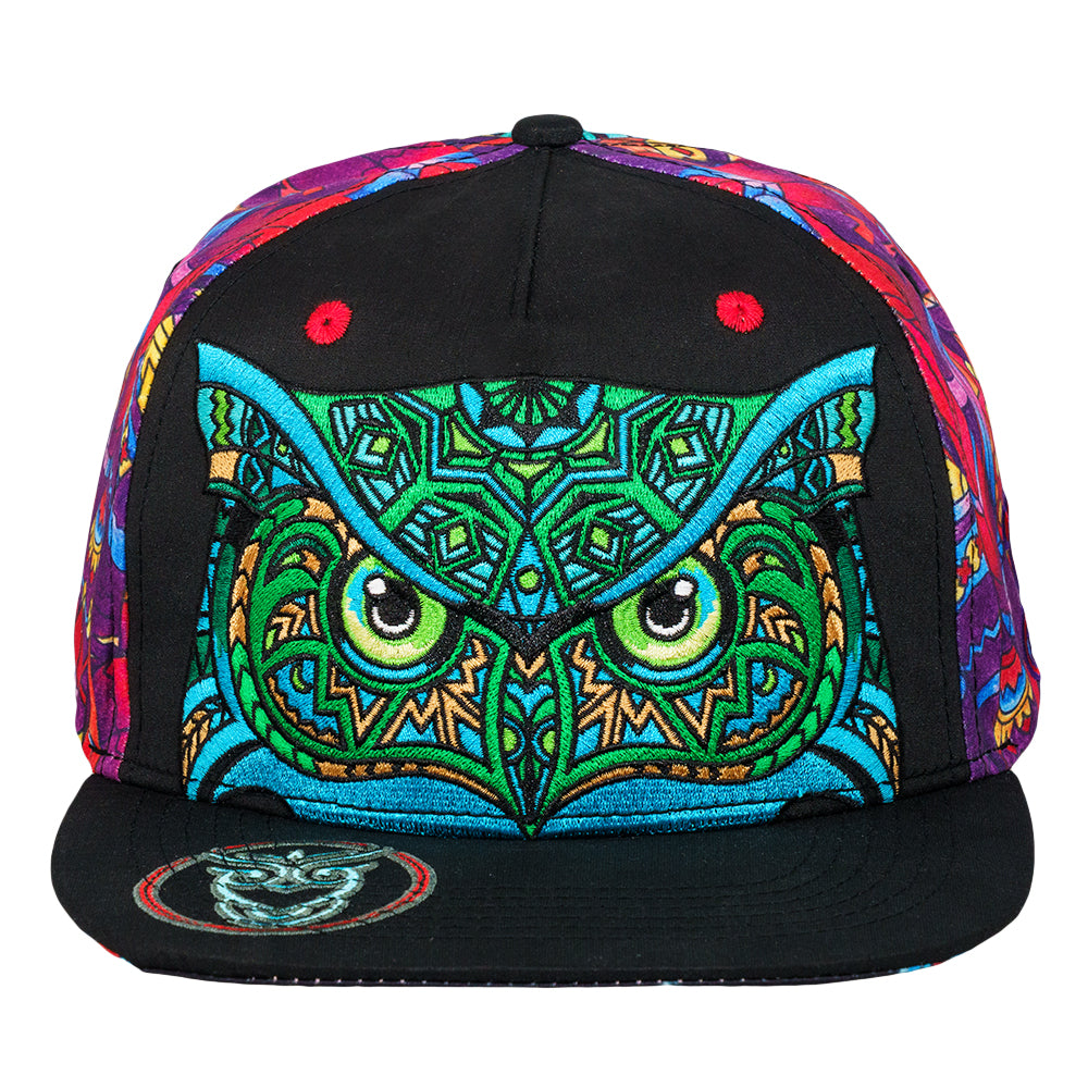 MegaScopes Green Owl Snapback hat