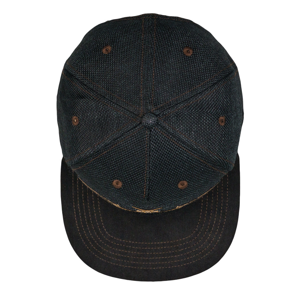 Mugwort Deco Owl Black Snapback Hat