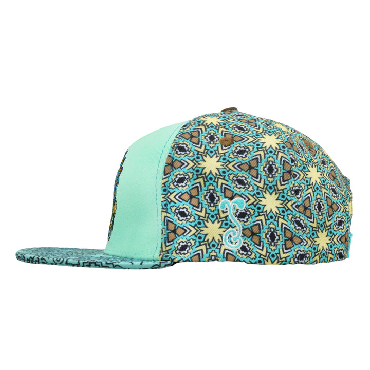 Morgan Mandala Sunshine Daydream Teal Snapback Hat