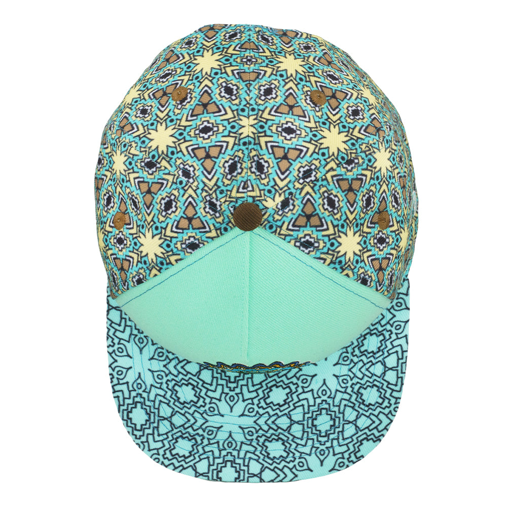 Morgan Mandala Sunshine Daydream Teal Snapback Hat