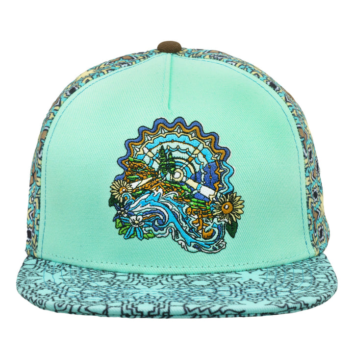 Morgan Mandala Sunshine Daydream Teal Snapback Hat