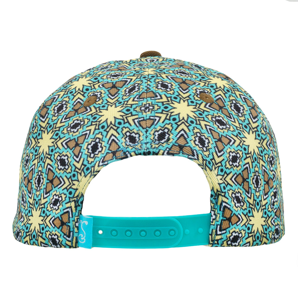 Morgan Mandala Sunshine Daydream Teal Snapback Hat