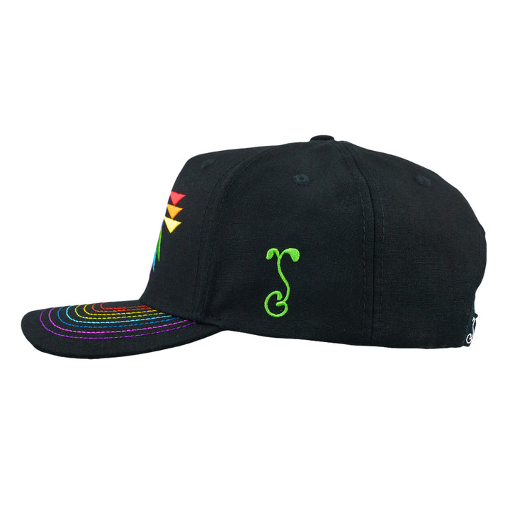Saxton ROYGBIV Black 501 Snapback Hat