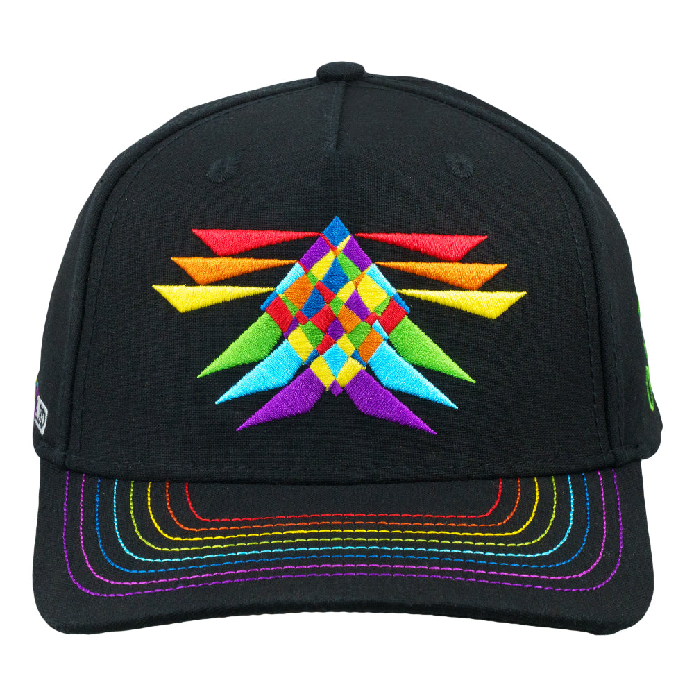 Saxton ROYGBIV Black 501 Snapback Hat