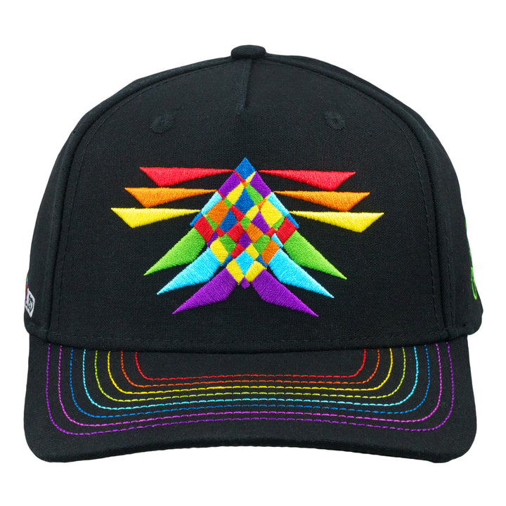 Saxton ROYGBIV Black 501 Snapback Hat