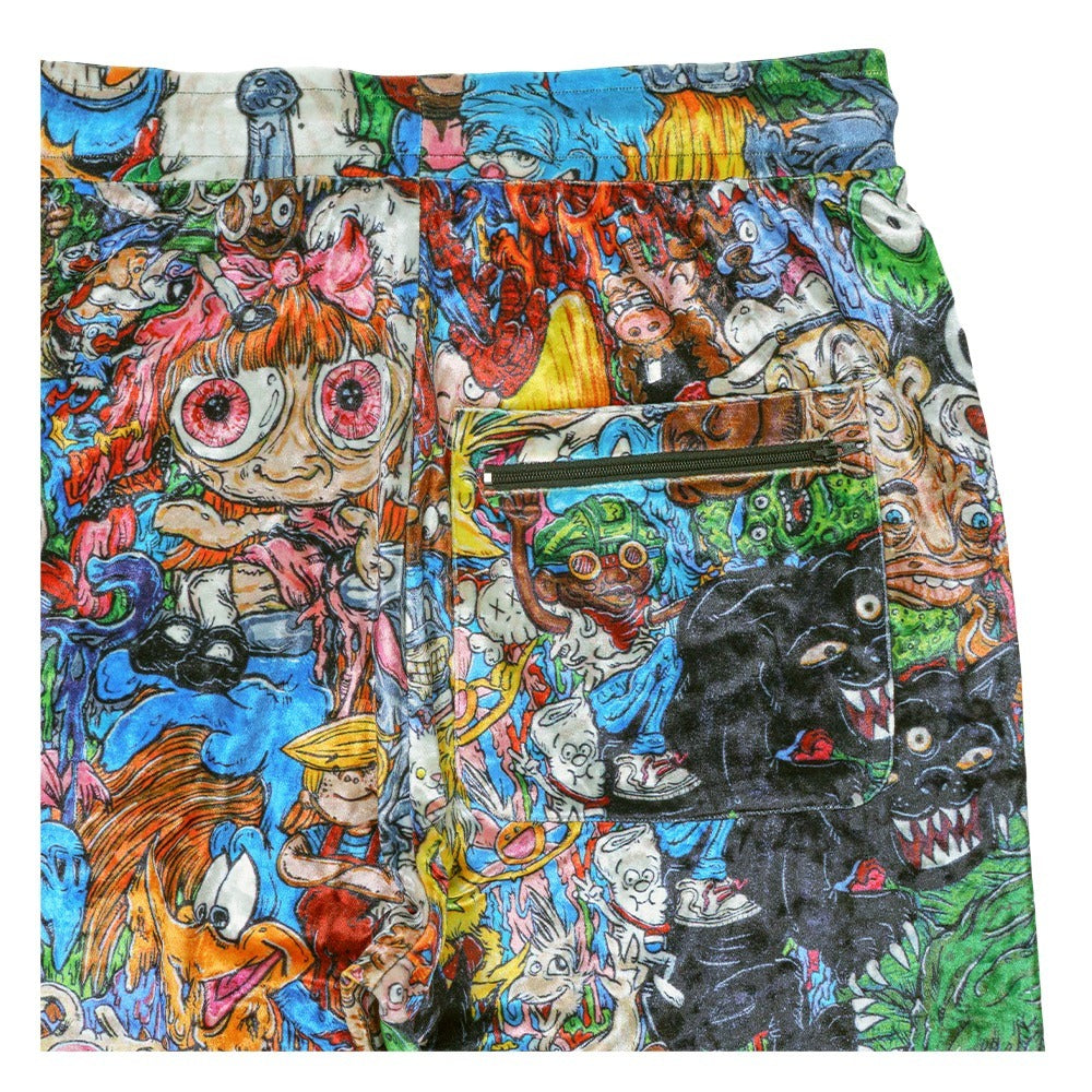 Vincent Gordon Cartoon Gumbo Crushed Velour Joggers