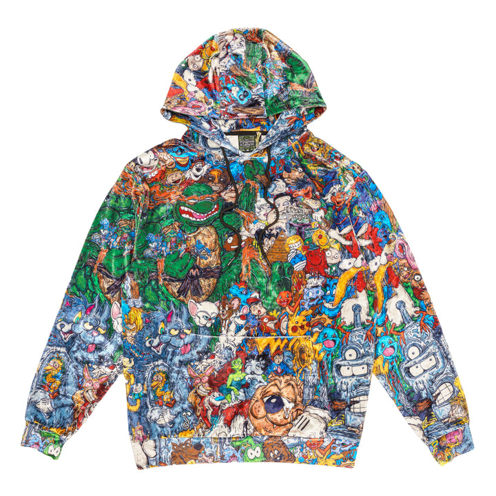 Vincent Gordon Cartoon Gumbo Crushed Velour Pullover Hoodie