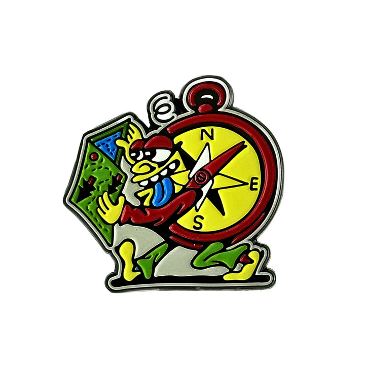 Killer Acid Get Lost Yellow Compass Pin