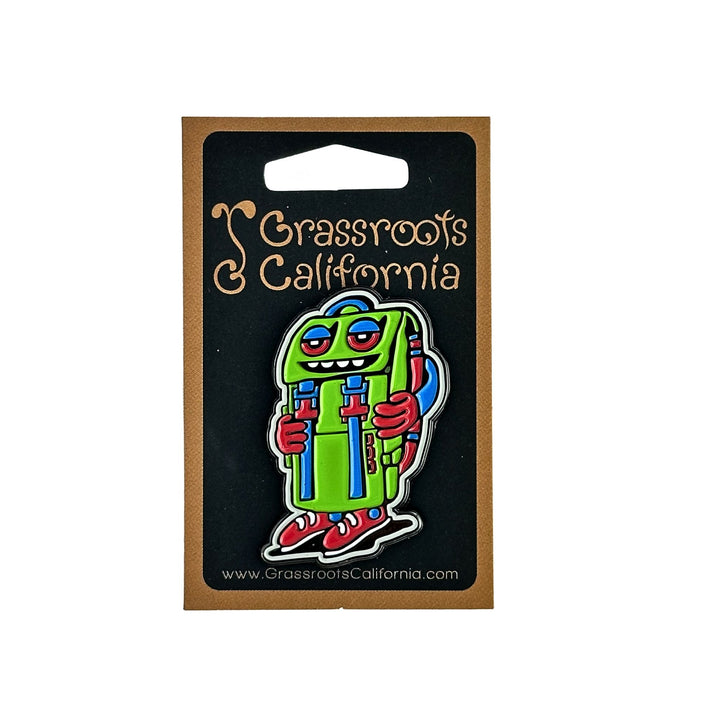 Killer Acid Get Lost Green Backpack Pin