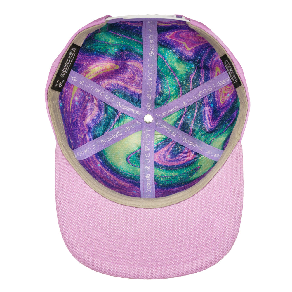 Mugwort Moon Moth Purple Dye Snapback Hat