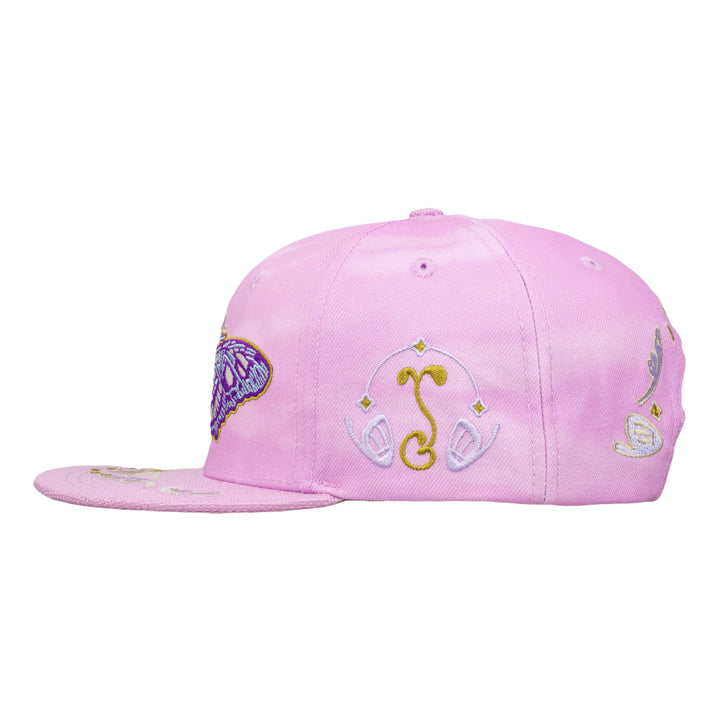 Mugwort Moon Moth Purple Dye Snapback Hat
