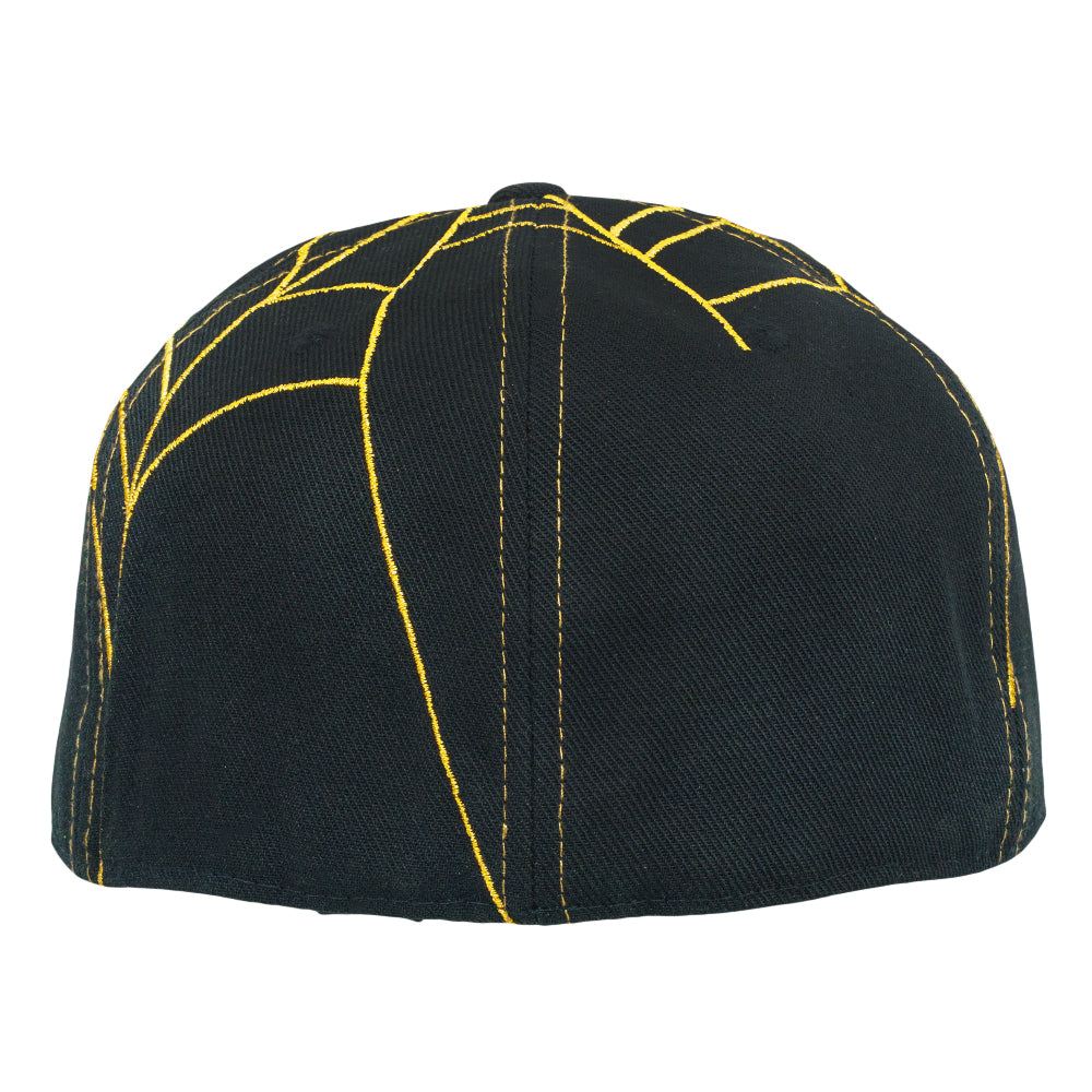 Psychedelic Bunny Gold Fitted Hat