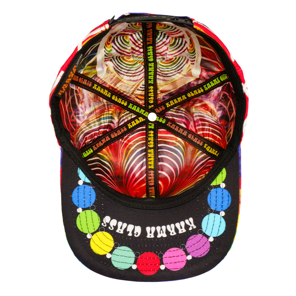 Karma Glass Rainbow Spinner Snapback Hat