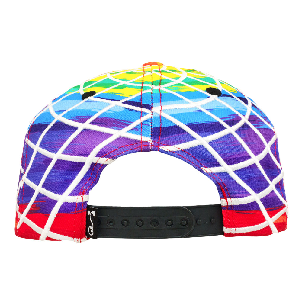 Karma Glass Rainbow Spinner Snapback Hat
