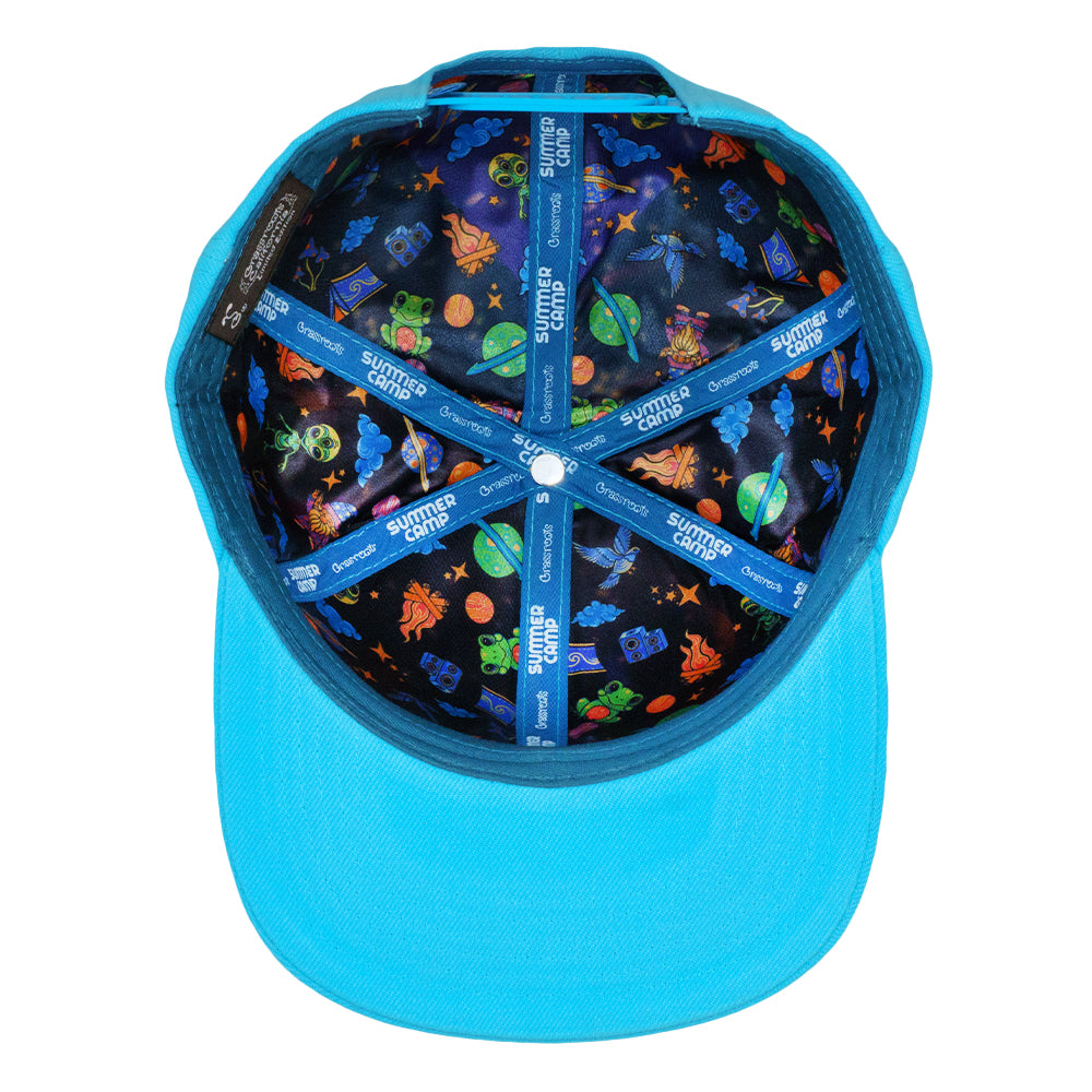 Summer Camp Bird Aqua Snapback Hat