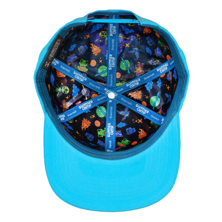 Summer Camp Bird Aqua Snapback Hat