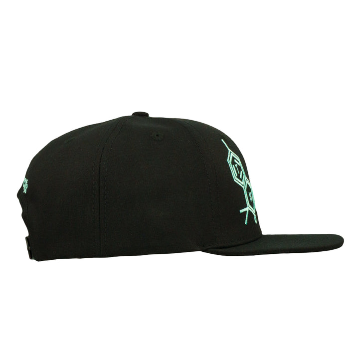 THC Bee Black Aqua Snapback Hat