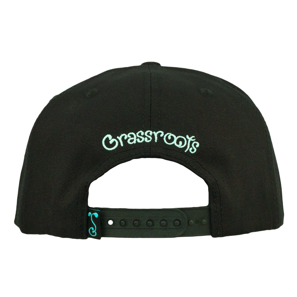THC Bee Black Aqua Snapback Hat
