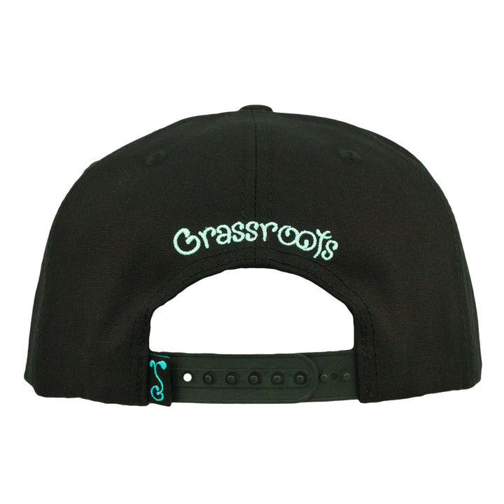 THC Bee Black Aqua Snapback Hat