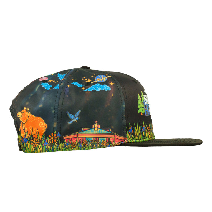 Summer Camp Black Snapback Hat