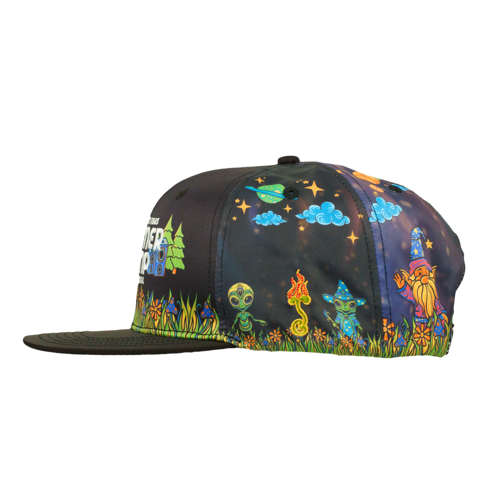 Summer Camp Black Snapback Hat