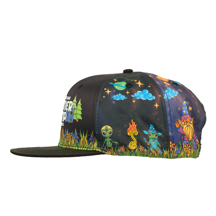 Summer Camp Black Snapback Hat