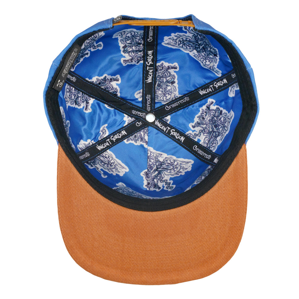 Vincent Gordon Bicycle Day Cat Blue Snapback Hat