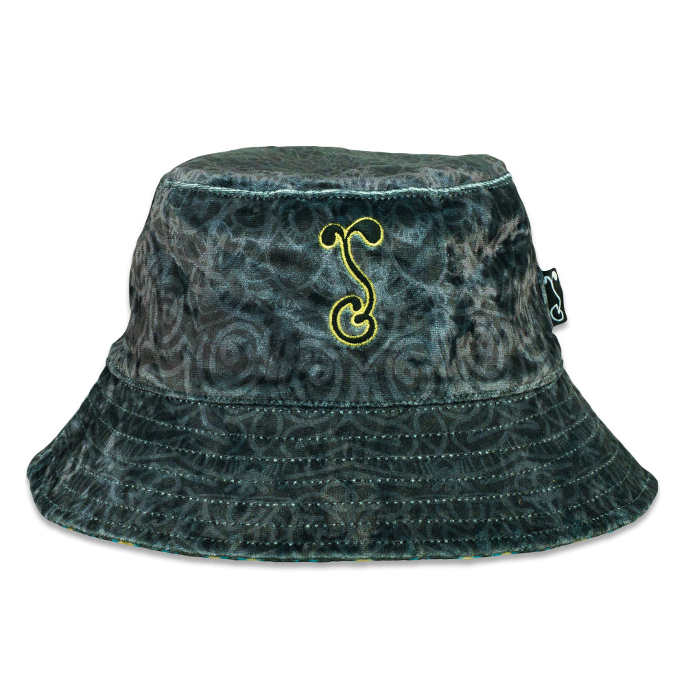 G Sprout Mandala Crushed Velour Reversible Bucket Hat