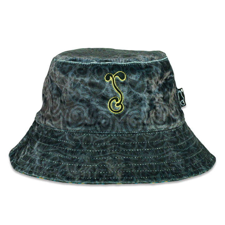 G Sprout Mandala Crushed Velour Reversible Bucket Hat