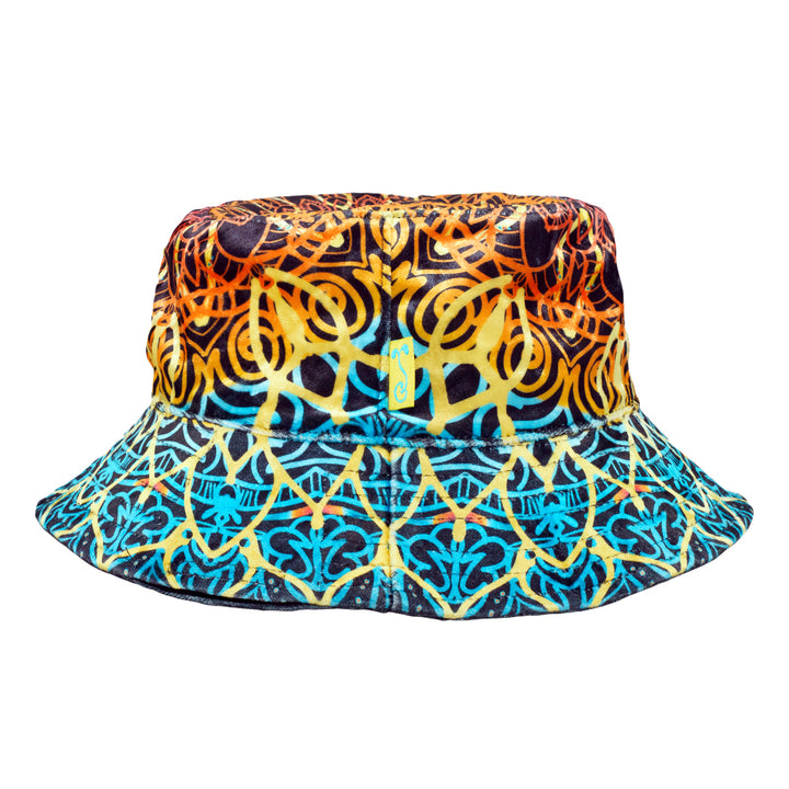 G Sprout Mandala Crushed Velour Reversible Bucket Hat