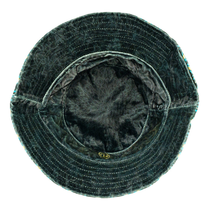 G Sprout Mandala Crushed Velour Reversible Bucket Hat