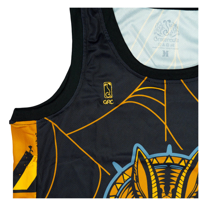 Psychedelic Bunny Gold Basketball Jersey