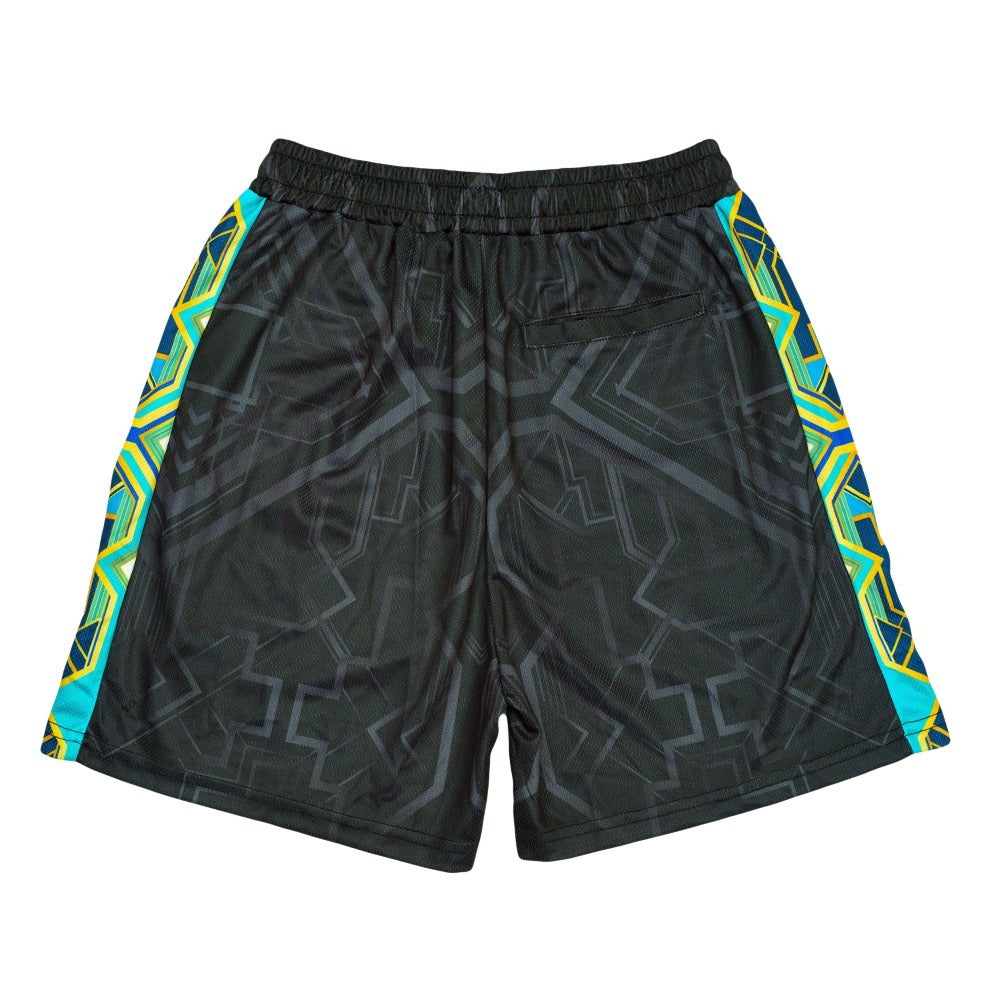 Holocron Black Mesh Shorts