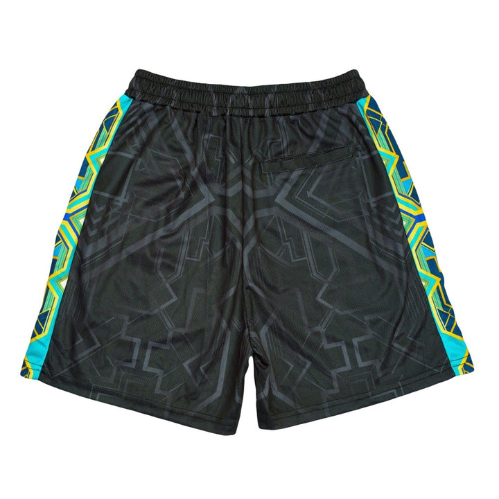 Holocron Black Mesh Shorts