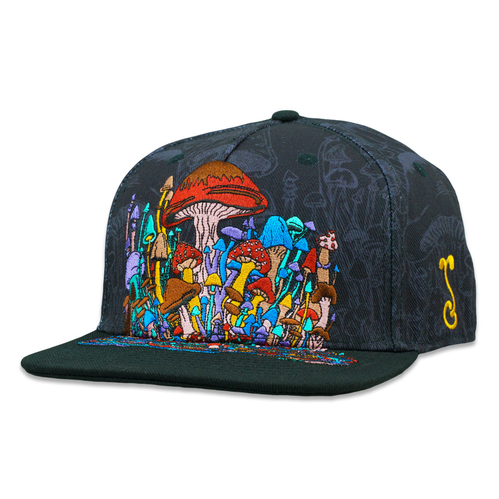 Vincent Gordon Melty Mushrooms Black Fitted Hat