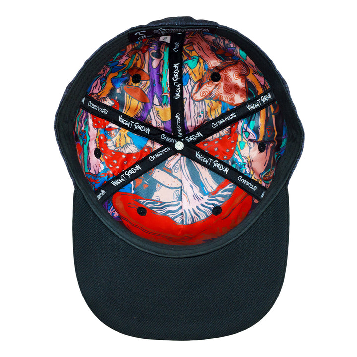 Vincent Gordon Melty Mushrooms Black Fitted Hat