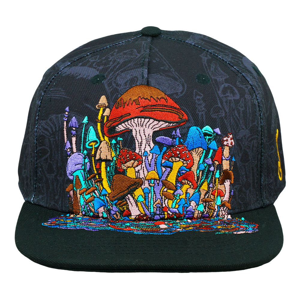 Vincent Gordon Melty Mushrooms Black Fitted Hat
